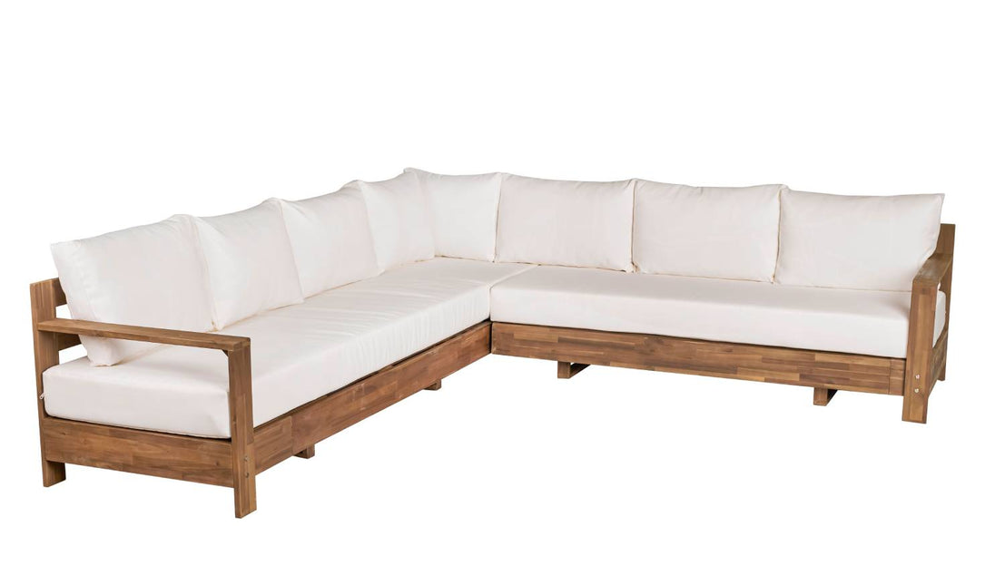 Loungebank tuin Lahon beige acaciahout 250cm