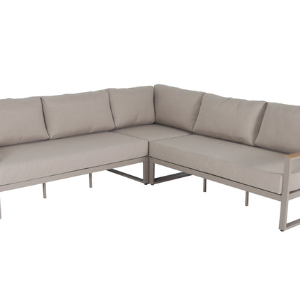 Loungebank tuin Nando beige aluminium 253cm
