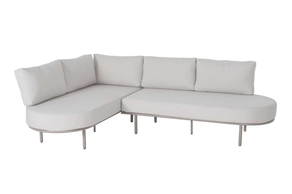 Loungebank tuin Palma beige aluminium 270cm