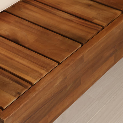 Loungebank tuin Charlie wit acaciahout 230cm