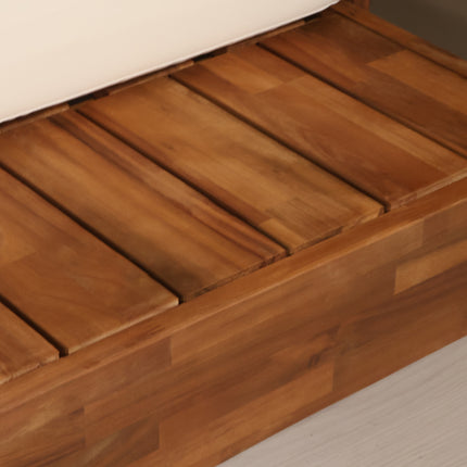 Loungebank tuin Charlie wit acaciahout 230cm