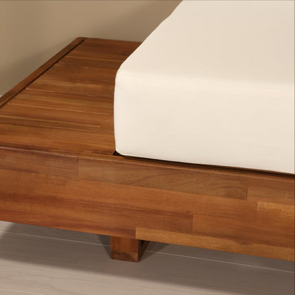 Loungebank tuin Charlie wit acaciahout 230cm