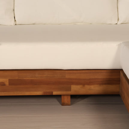 Loungebank tuin Charlie wit acaciahout 230cm