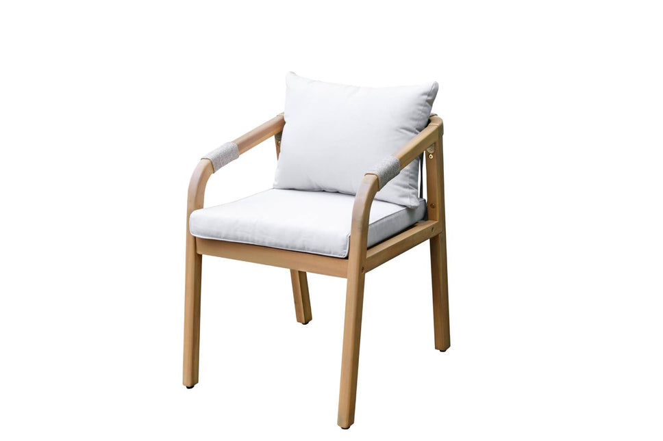 Tuinstoel beige acaciahout Denver