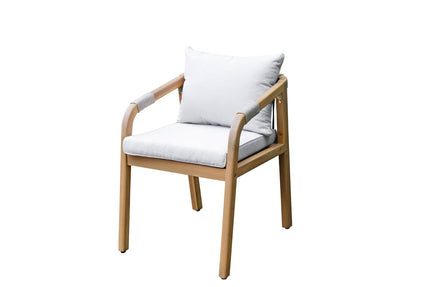 Tuinstoel beige acaciahout Denver