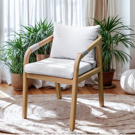 Tuinstoel beige acaciahout Denver