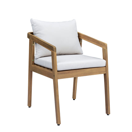 Tuinstoel beige acaciahout Savannah