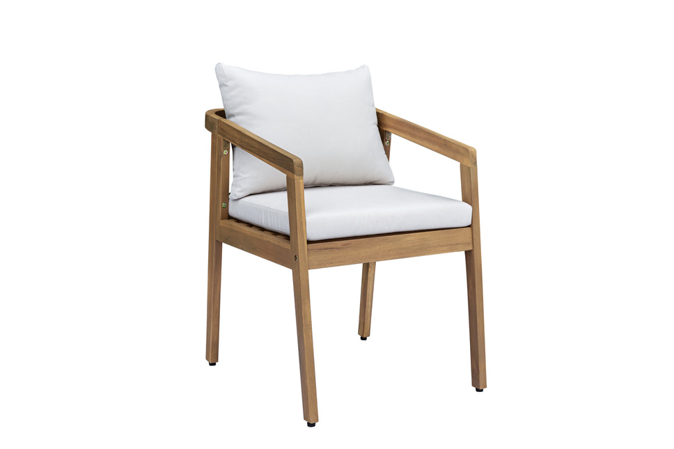 Tuinstoel beige acaciahout Savannah