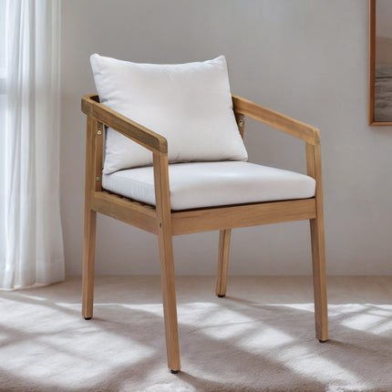 Tuinstoel beige acaciahout Savannah