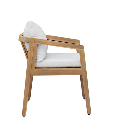 Tuinstoel beige acaciahout Savannah