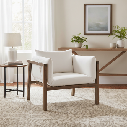 Tuinstoel beige acaciahout Xandra