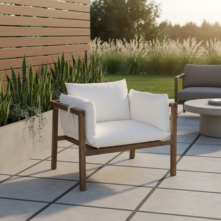 Tuinstoel beige acaciahout Xandra