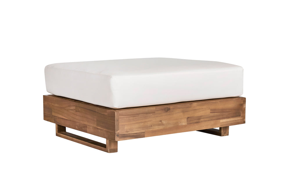 Loungetafel tuin met kussen beige acaciahout Dirk