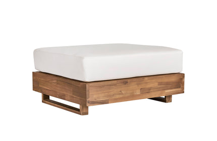 Loungetafel tuin met kussen beige acaciahout Dirk