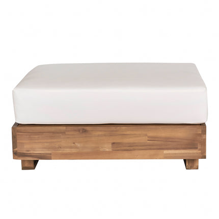 Loungetafel tuin met kussen beige acaciahout Dirk