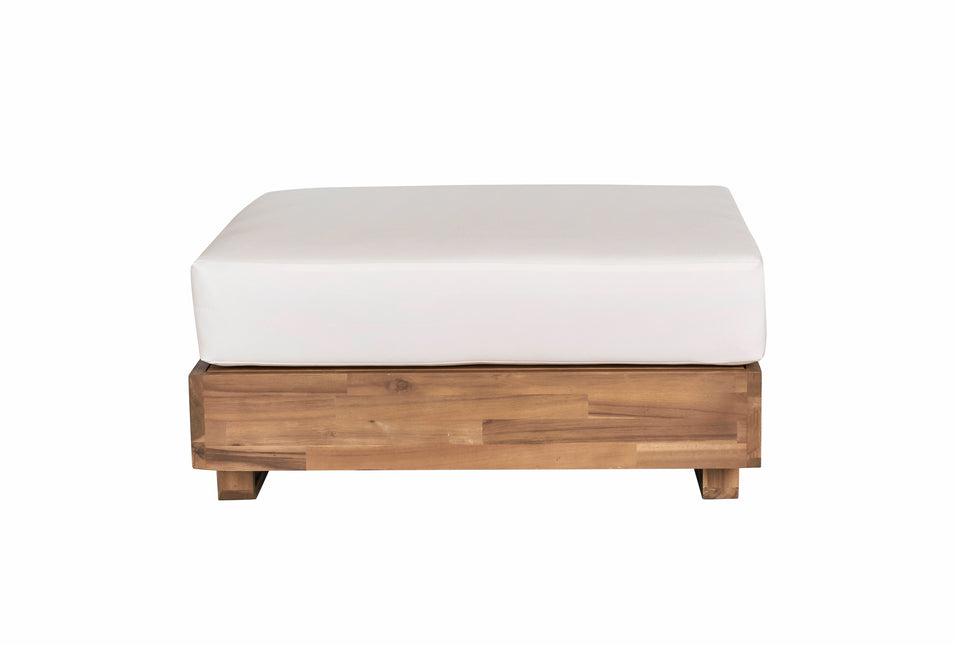 Loungetafel tuin met kussen beige acaciahout Dirk