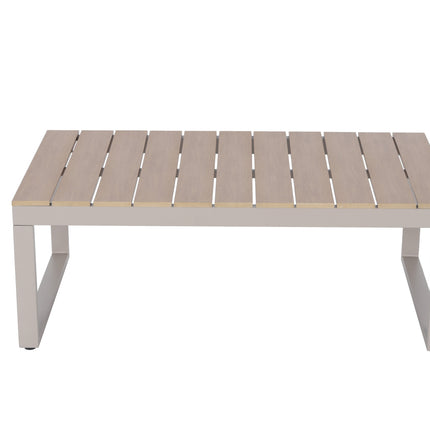 Loungetafel 110cm aluminium Santi beige