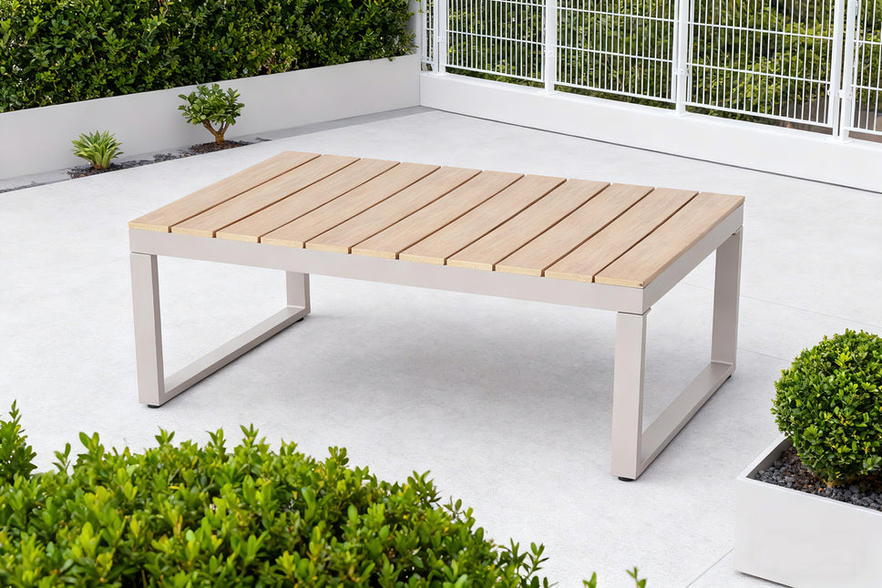 Loungetafel 110cm aluminium Santi beige