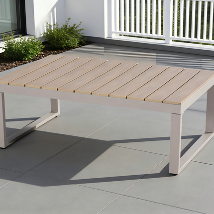 Loungetafel 110cm aluminium Santi beige