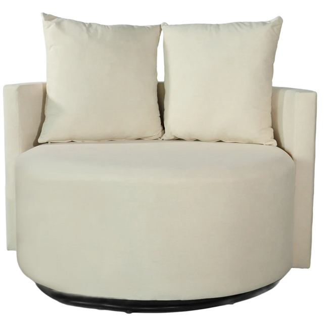 Loveseat draaibaar velvet creme