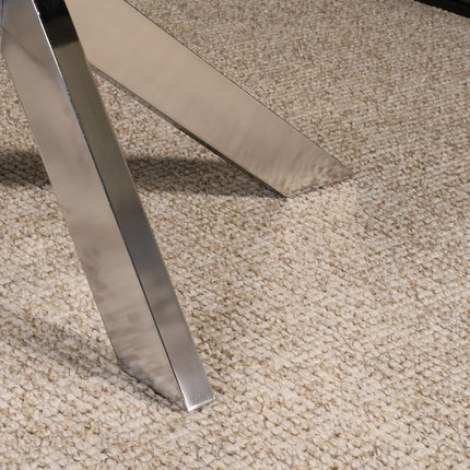 Eettafel Lucas ovaal 160cm zwart met zilver mangohout