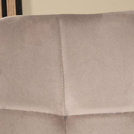 Eetkamerstoel taupe velvet Mae