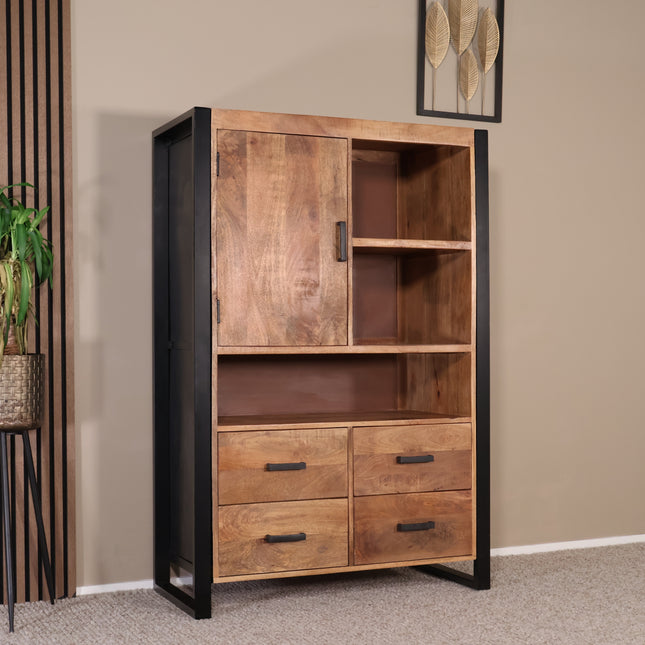 Mangohout kast 150cm bruin Dexie