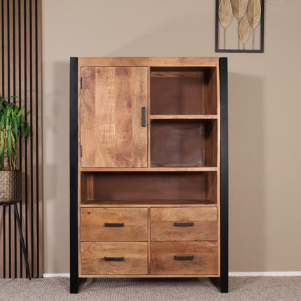 Mangohout kast 150cm bruin Dexie