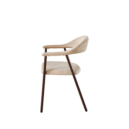 SET DEAL: 4 stuks Eetkamerstoel Japandi bruin Mika walnoot