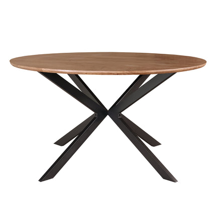 Eettafel Ronsi rond 140cm bruin MDF