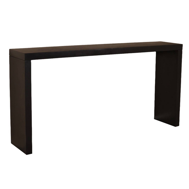 Bijzettafel 150cm mangohout Randy zwart