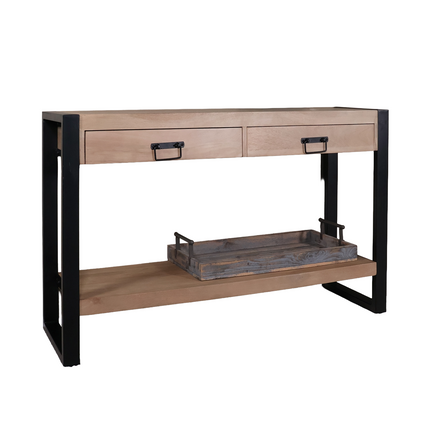 Bijzettafel 120cm mangohout Vera lichtbruin