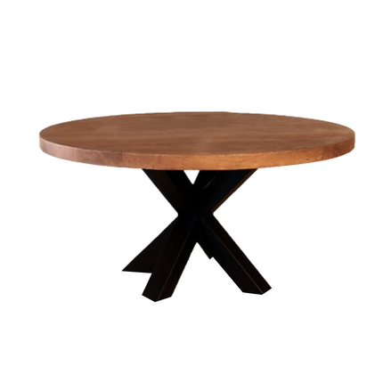 Salontafel rond walnoot mangohout 90cm Jesse
