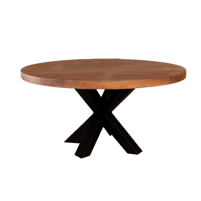 Salontafel rond walnoot mangohout 90cm Jesse