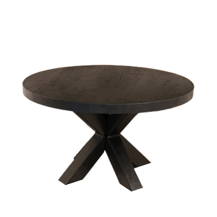 Tweedekans model: Salontafel rond zwart mangohout 70cm Jesse