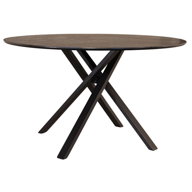 Eettafel Ronsi Antoinette rond 130cm zwart MDF