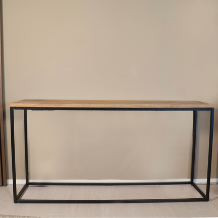 Bijzettafel 150cm mangohout lichtbruin Osso