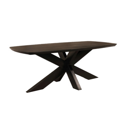 Salontafel deens ovaal mangohout 120cm zwart Livy