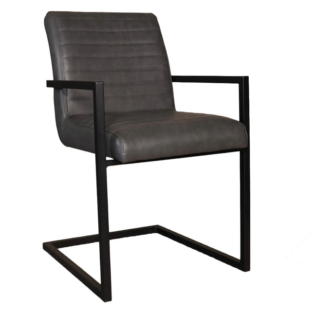 SET DEAL 4 stuks: Eetkamerstoel antraciet kunstleder Noor