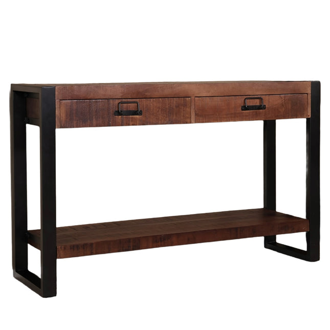 Bijzettafel 120cm mangohout Vera bruin