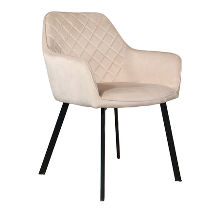 SET DEAL 6 stuks: Eetkamerstoel zand velvet Yurgan