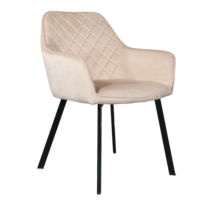 SET DEAL 6 stuks: Eetkamerstoel zand velvet Yurgan