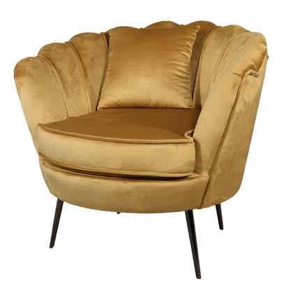 Fauteuil Anna goud velvet