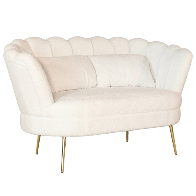 Zitbank wit teddy 135cm Belle