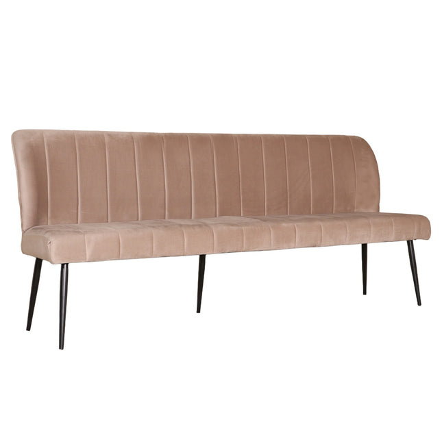 Eetkamerbank Sally 200cm champagne velvet