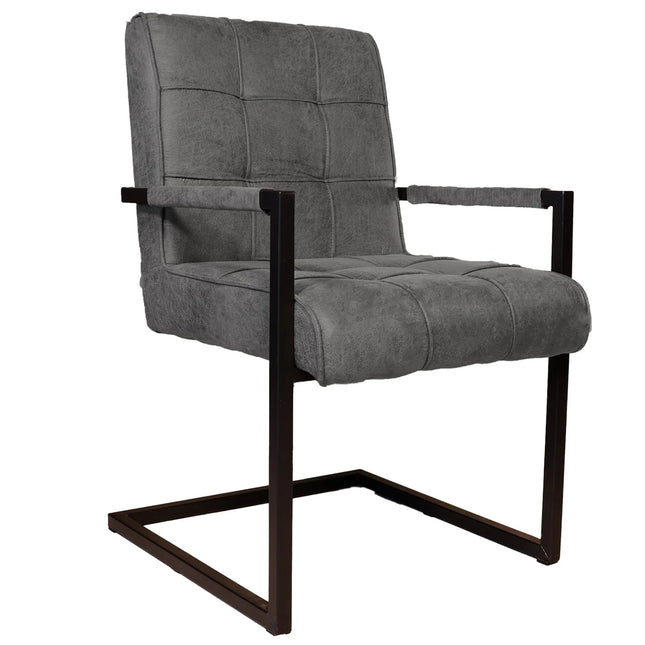 SET DEAL 4 stuks: Eetkamerstoel antraciet microvezel Milan