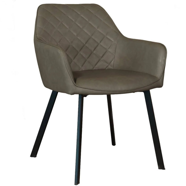 SET DEAL 6 stuks: Eetkamerstoel antraciet kunstleder Yurgan