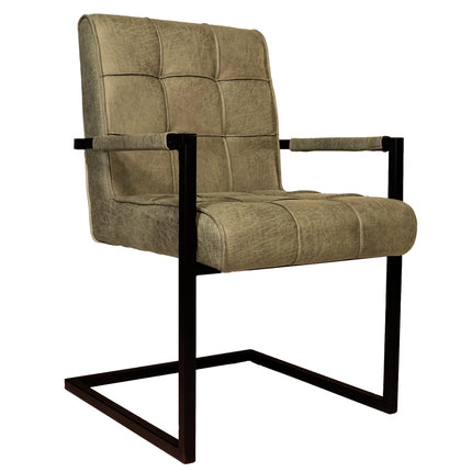 SET DEAL 4 stuks: Eetkamerstoel donkergroen microvezel Milan