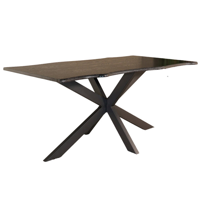 Eettafel Jeffo rechthoekig 160cm zwart MDF