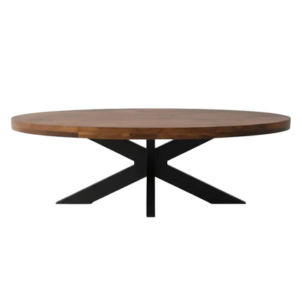 Salontafel ovaal bruin mangohout 140cm Jimmy